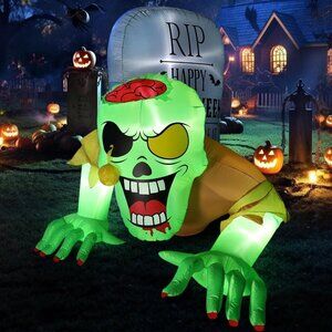 ⚡BLOOMWIN Halloween Inflatable Outdoor Decoration Inflatable with Built in LED
